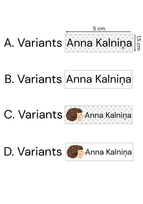 Birkas bērnu apģērbu marķēšanai (komplekts 30 gab.)